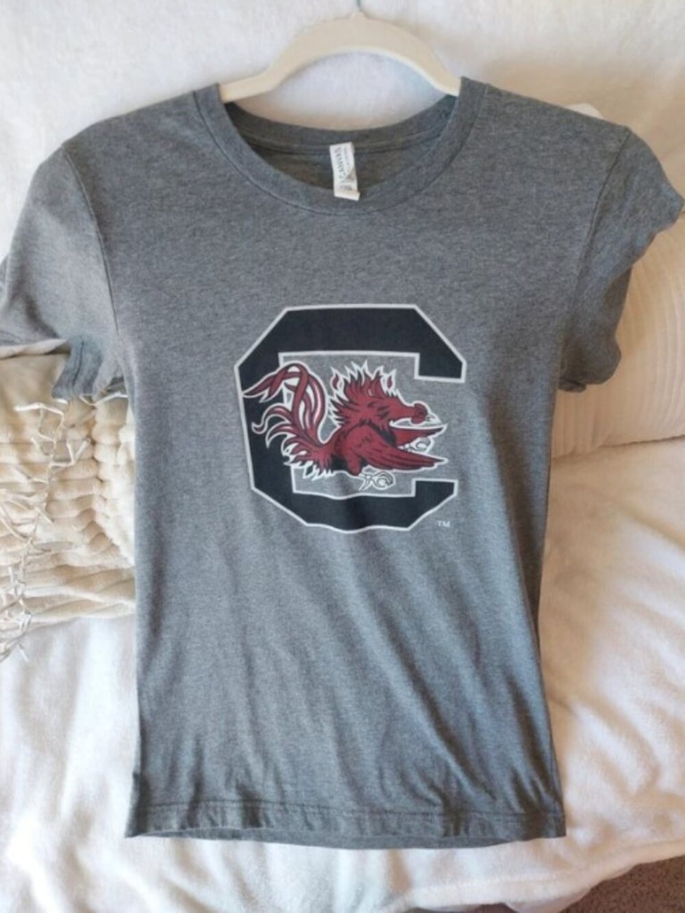 Bella Canvas South Carolina Gamecocks Grey Graphic Tee S